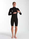 Volcom Modulator 2/2mm Long Sleeve Chest Zip Spring Wetsuit - Black