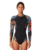 O'Neill Women's Bahia FZ Cheeky 2mm Spring Suit - Vintage Aloha