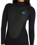 O'Neill Women's Focus 3/2mm Steamer Sealed Back Zip Wetsuit - Black
